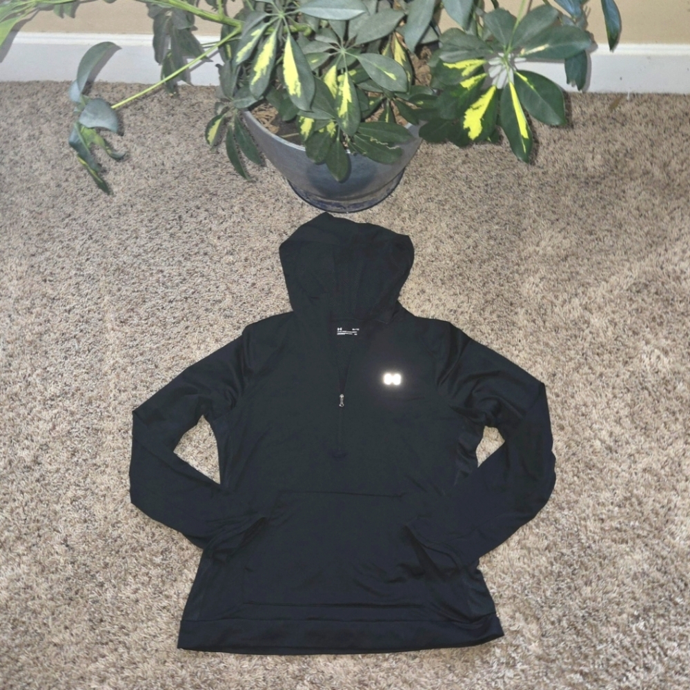 Under Armour Quarter Zip Pullover Hoodie Women Sz XL